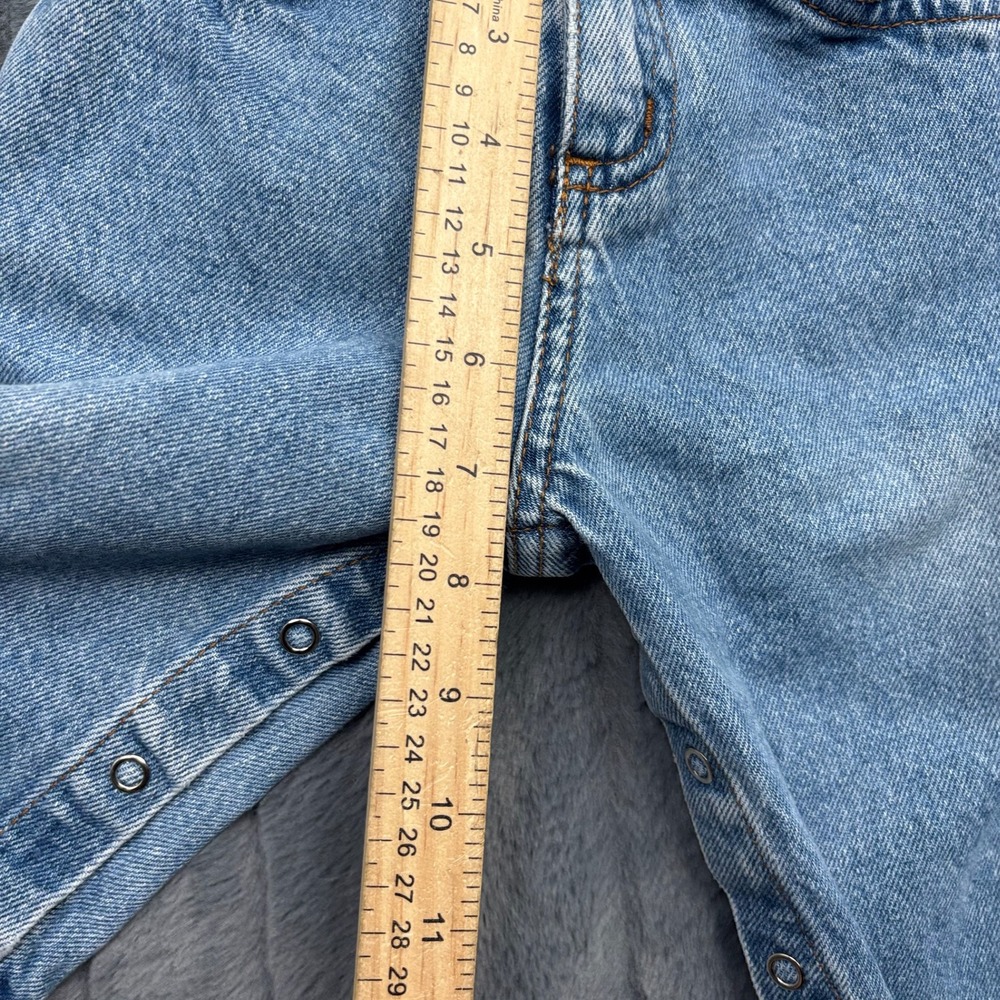 Polo Jeans Co Ralph Lauren Baby Light Wash Denim Pants 6-12M Snap Leg Vintage - Picture 3 of 8
